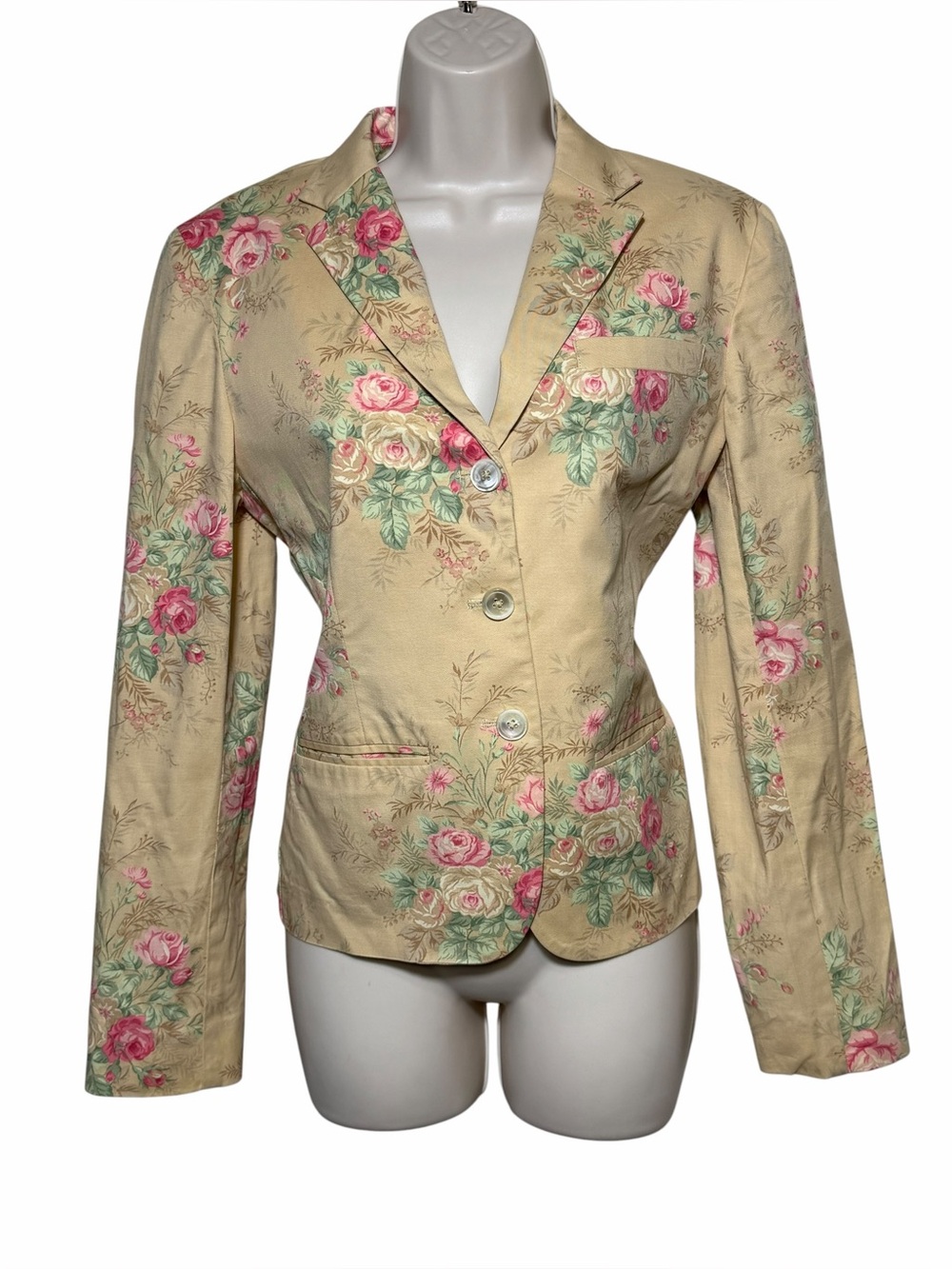 Lauren Ralph Lauren Blazer Womens Size 6 Floral Cottagecore Jacket Vintage Y2K